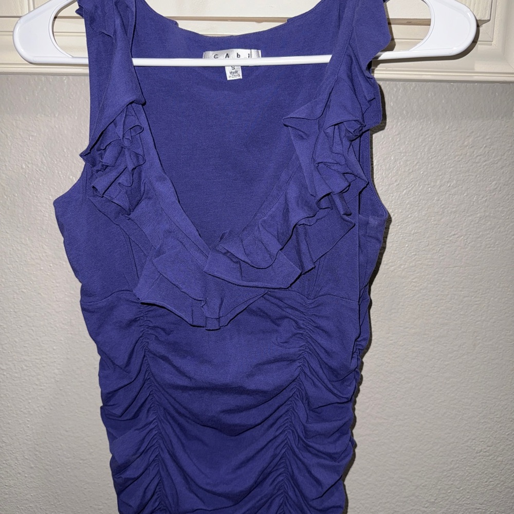 Cabi Women's Purple Ruffle Top